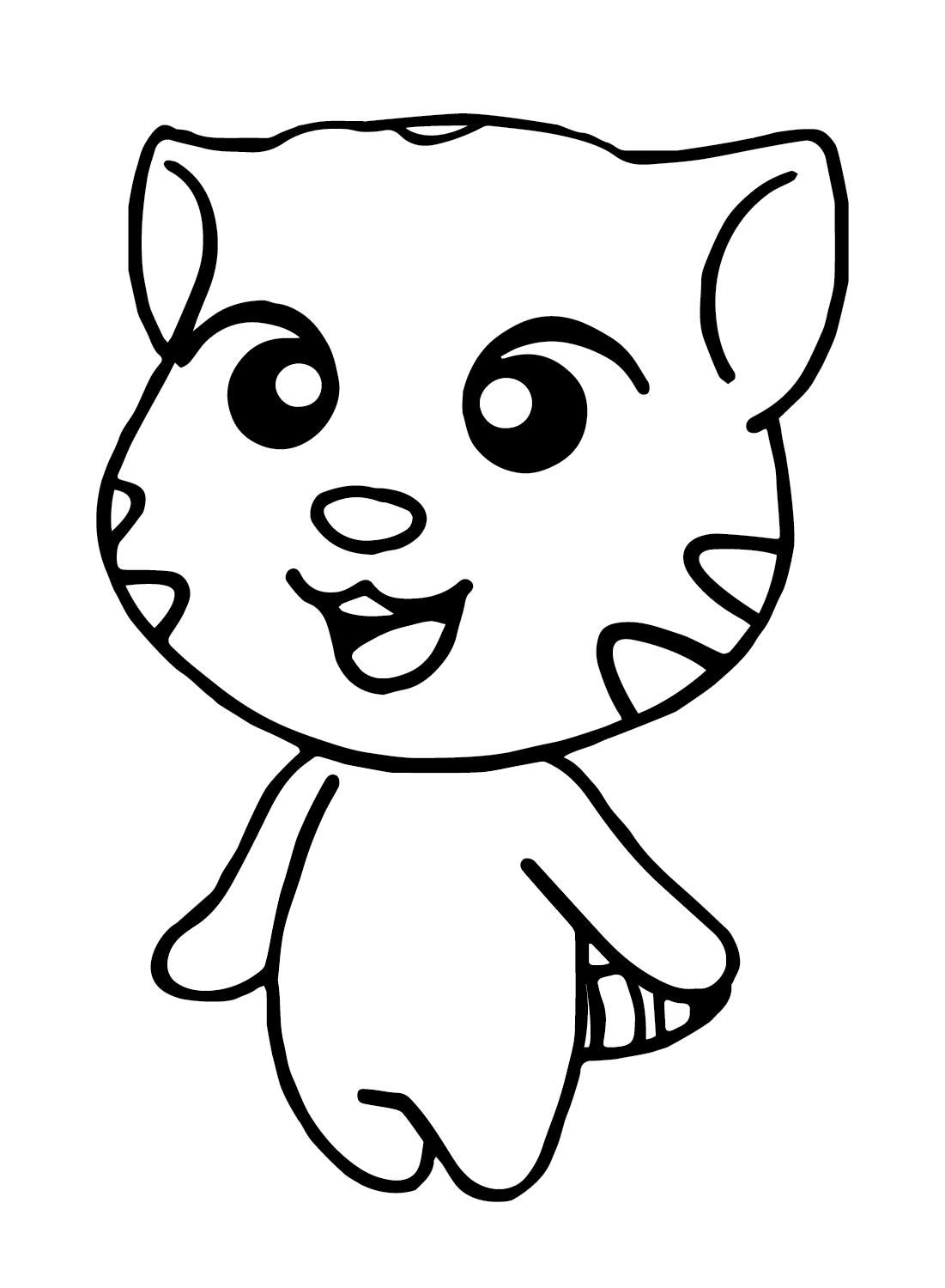 Talking tom coloring pages printable for free download