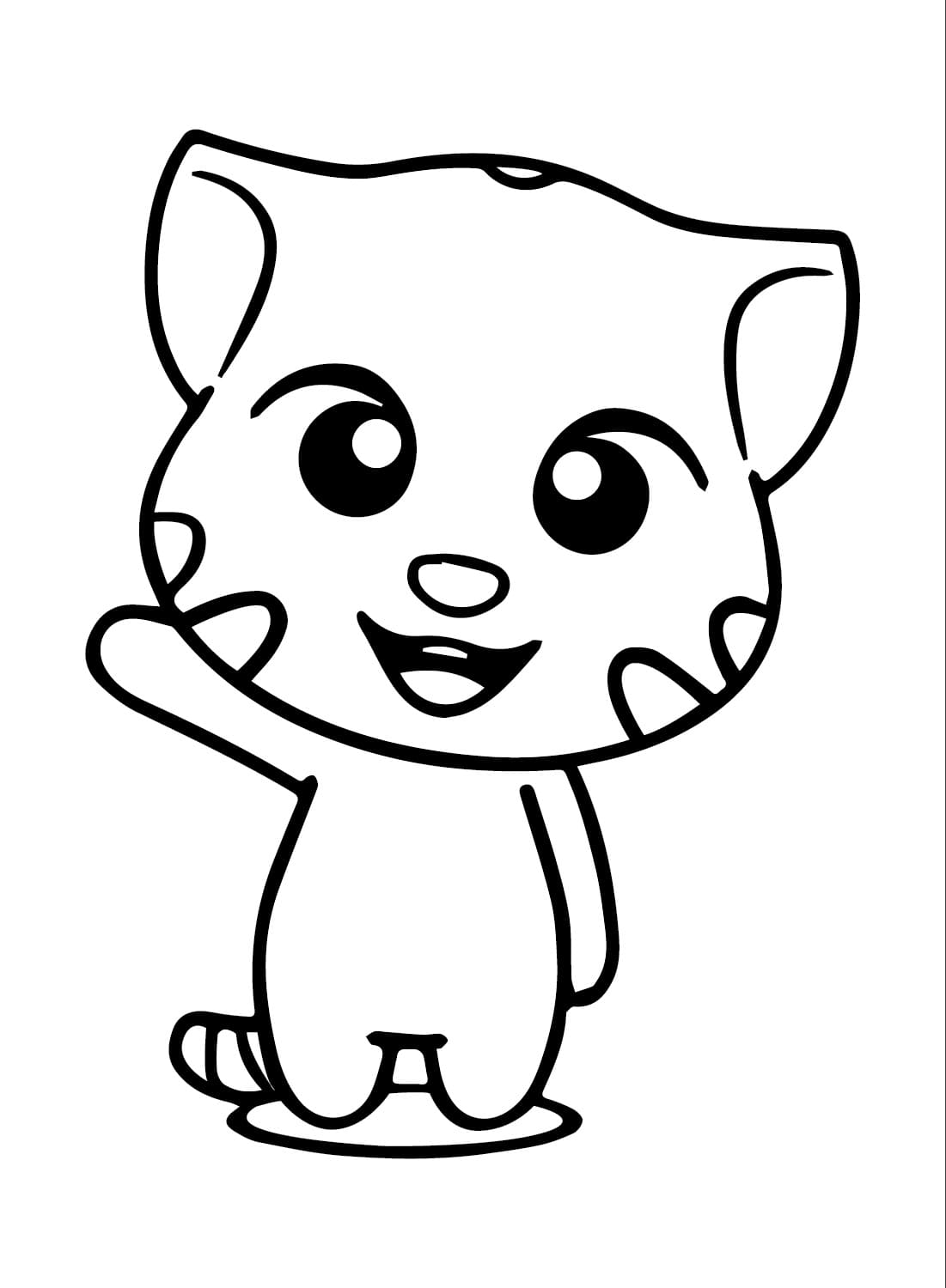 My talking tom coloring page
