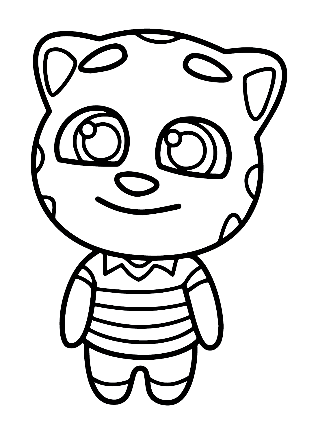 Talking tom coloring pages printable for free download