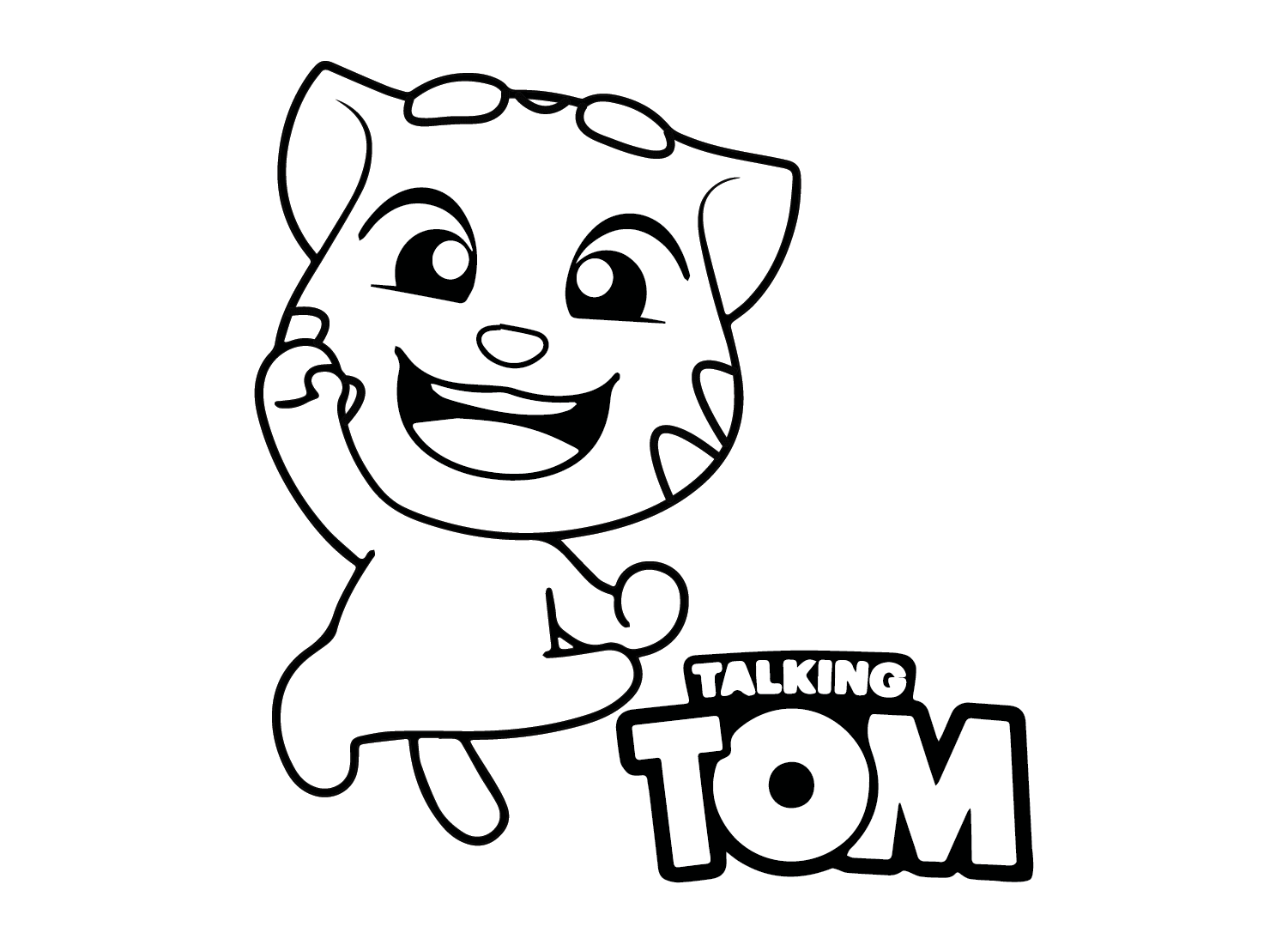 Talking tom coloring pages