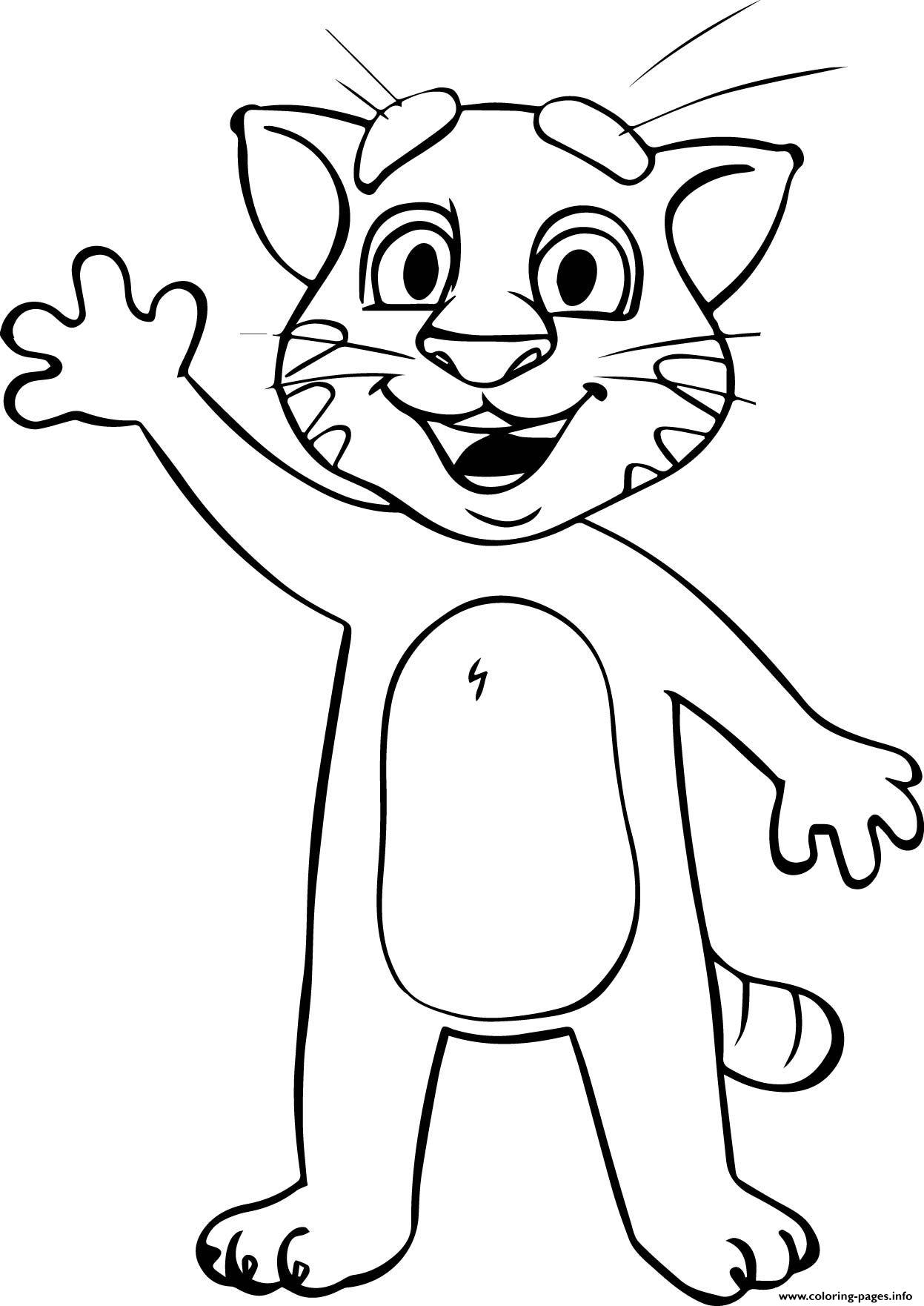 Talking tom awesome coloring page printable