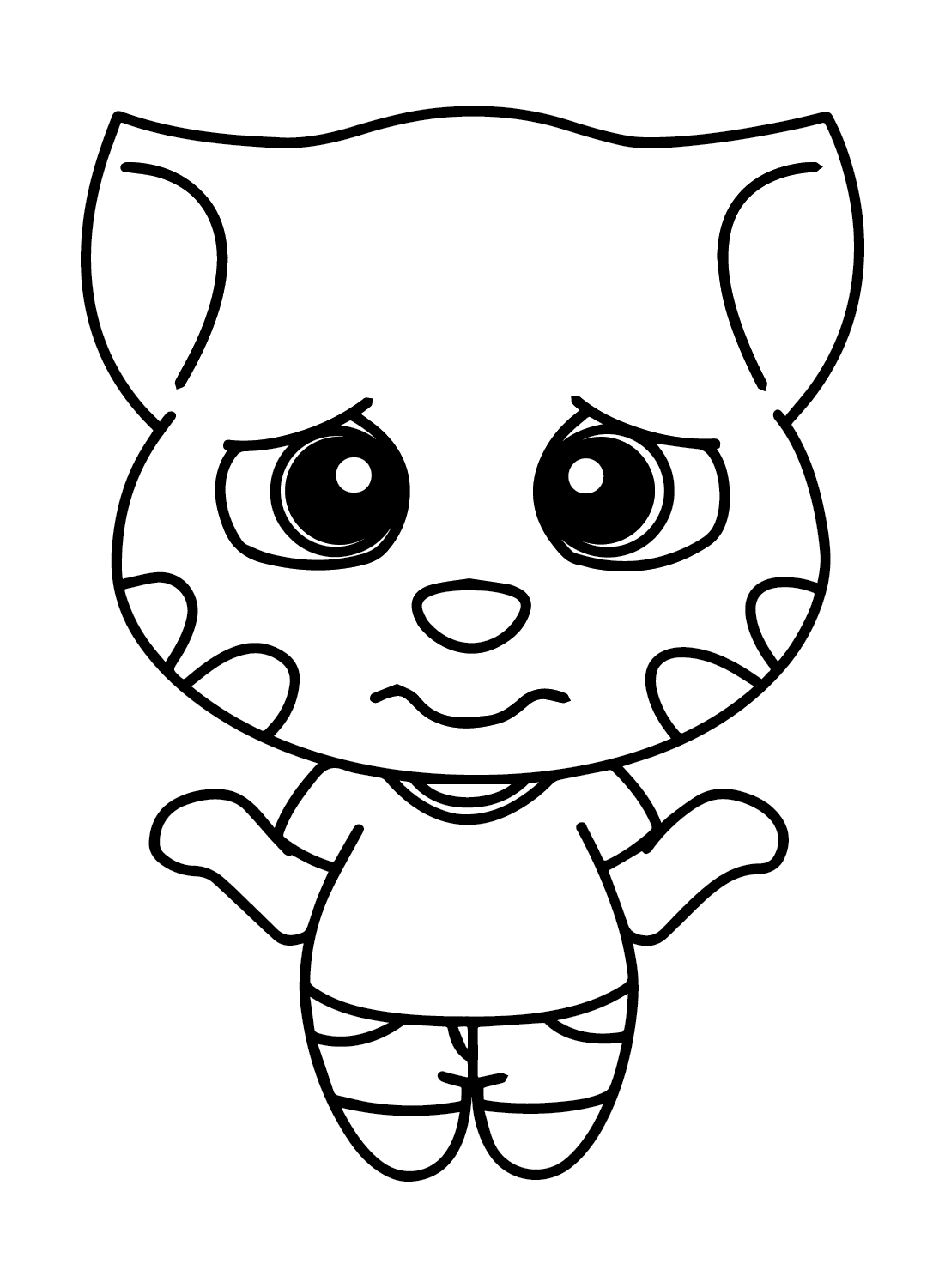 Talking tom coloring pages printable for free download