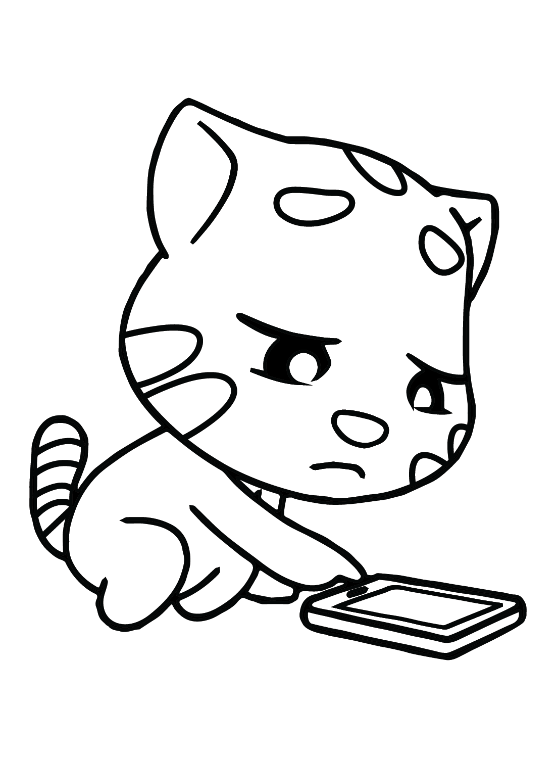 Talking tom coloring pages printable for free download