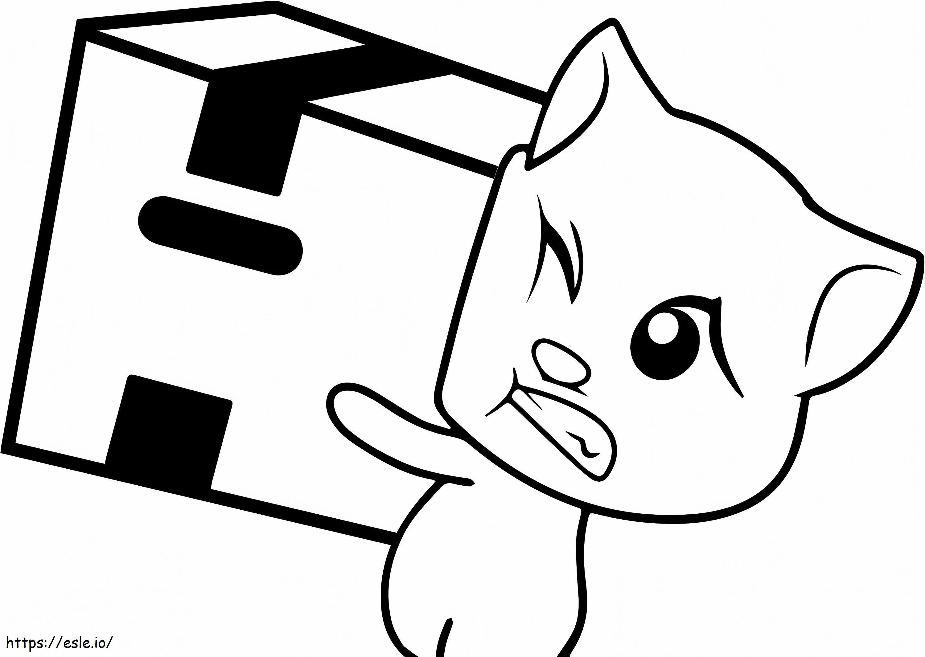Tom carrying big box a coloring page