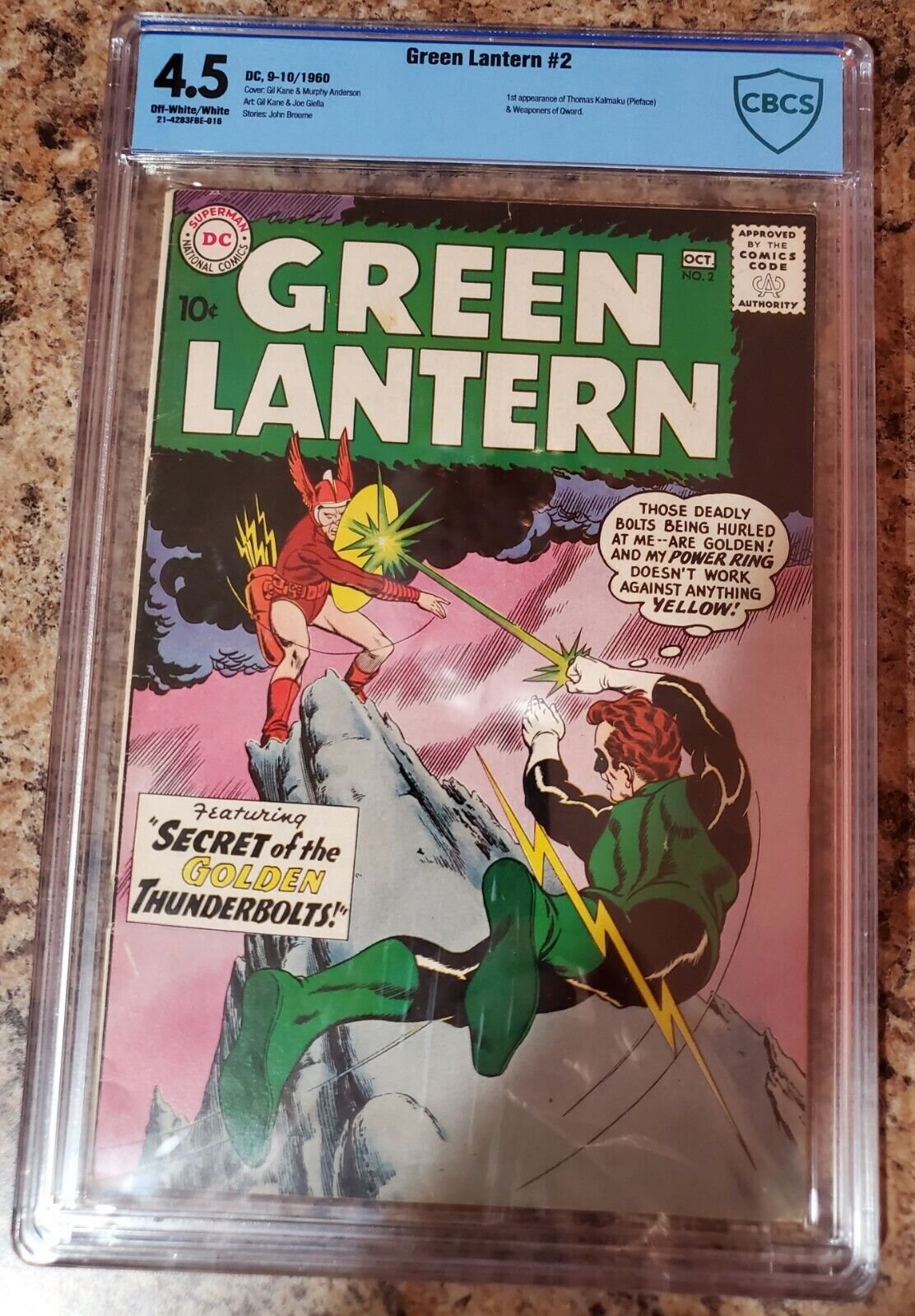 Dc green lantern cbcs st appearance pieface thomas kalmaku silverage