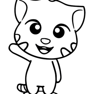 Talking tom coloring pages printable for free download