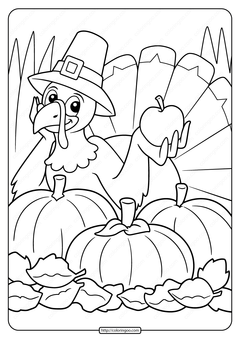Free printable thanksgiving turkey coloring pages