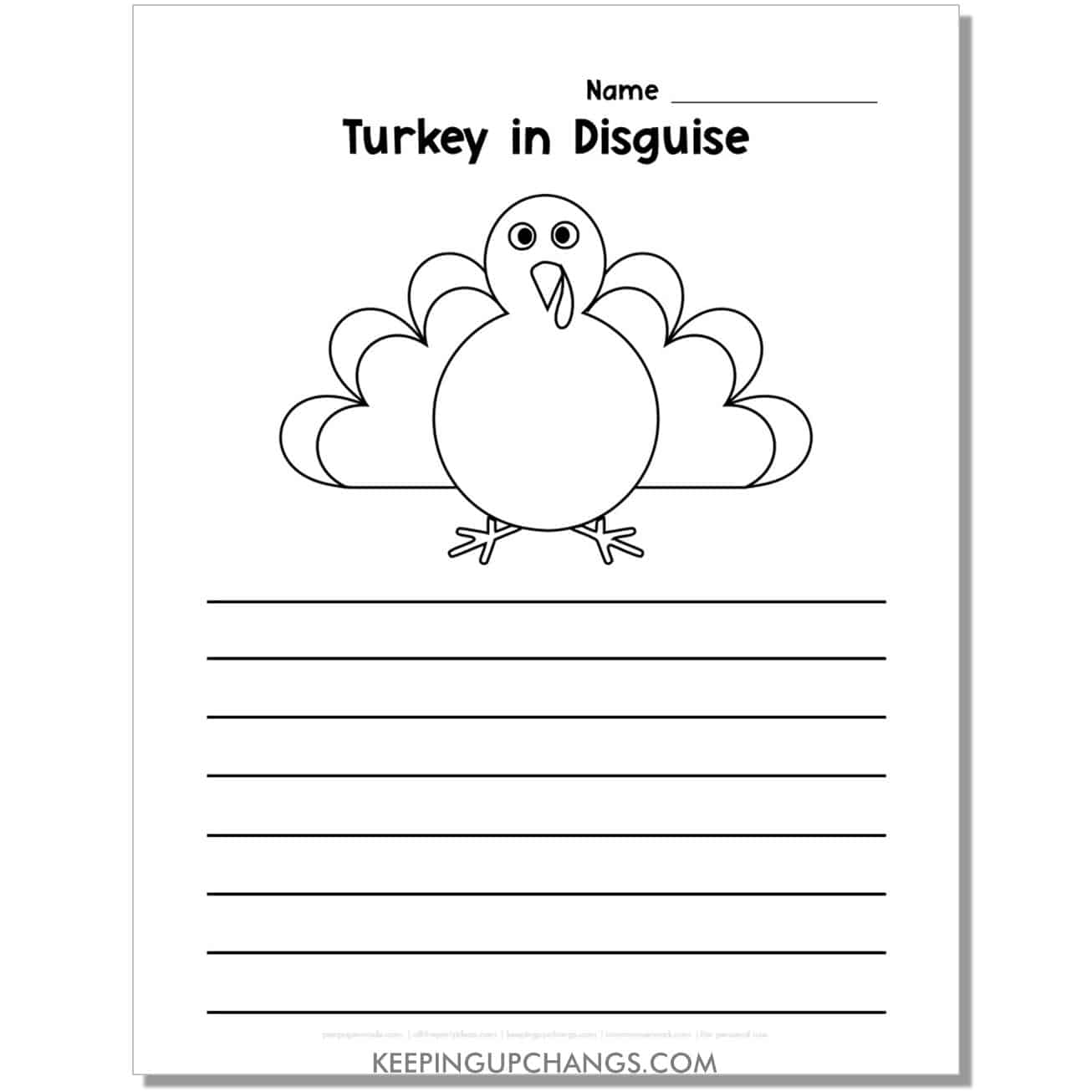 Free turkey disguise project templates most popular printables