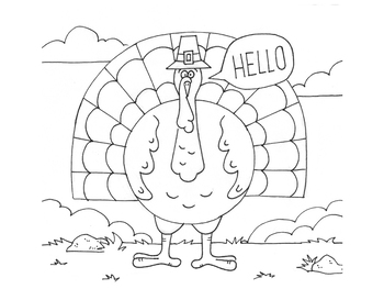 Tom turkey coloring page by the smart artist tpt