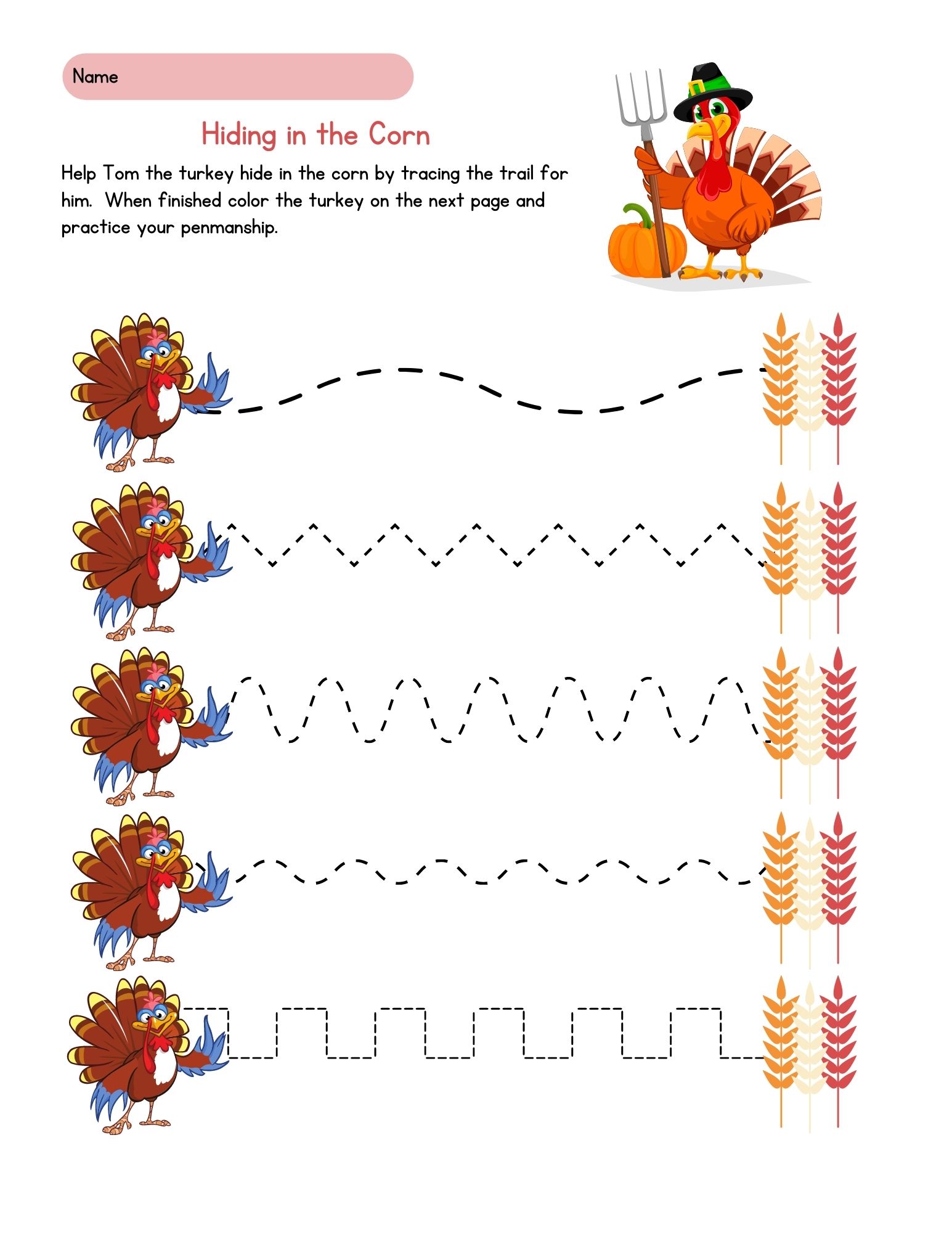 Thanksgiving printables and activity pages for kids