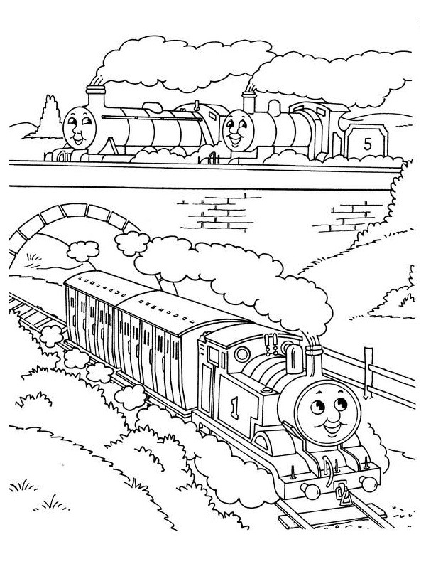 Thomas the train coloring page