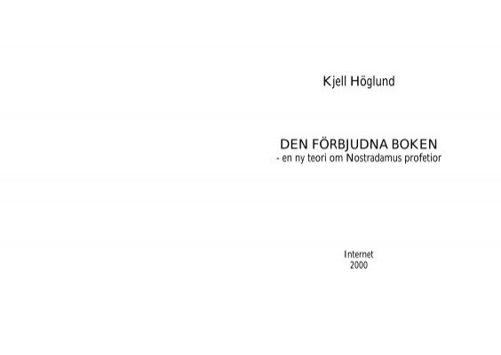 Kjell hãglund den fãrbjudna boken