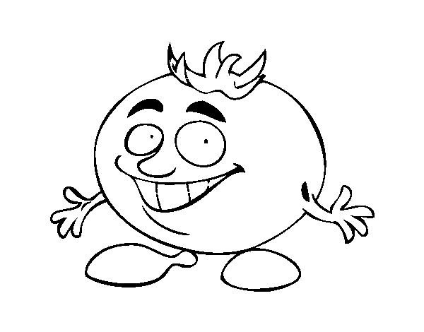 Mr tomato coloring page