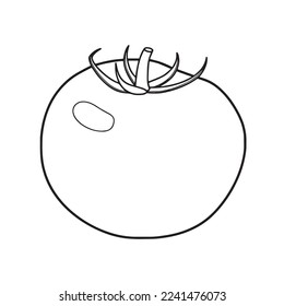 This cute tomato coloring book pages stock vector royalty free