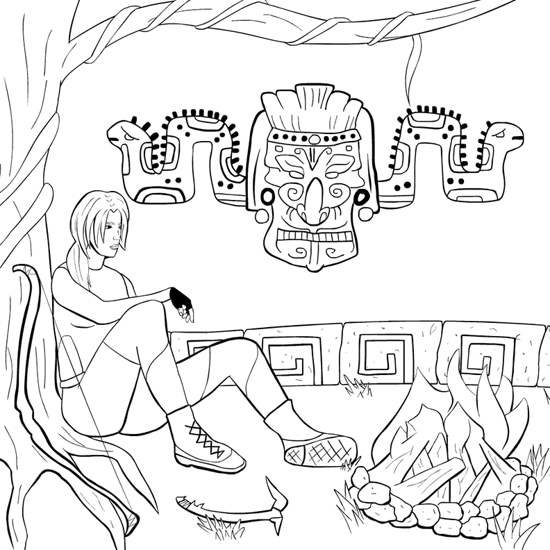 Tomb raider coloring book contest by constantinejohny on