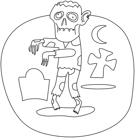 Zombie coloring pages free coloring pages