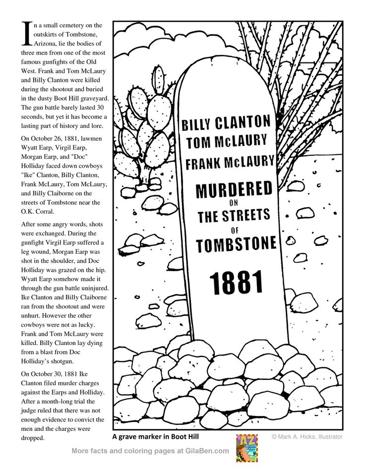 Boot hill tombstone arizona coloring page printout coloring pages plant adaptations color