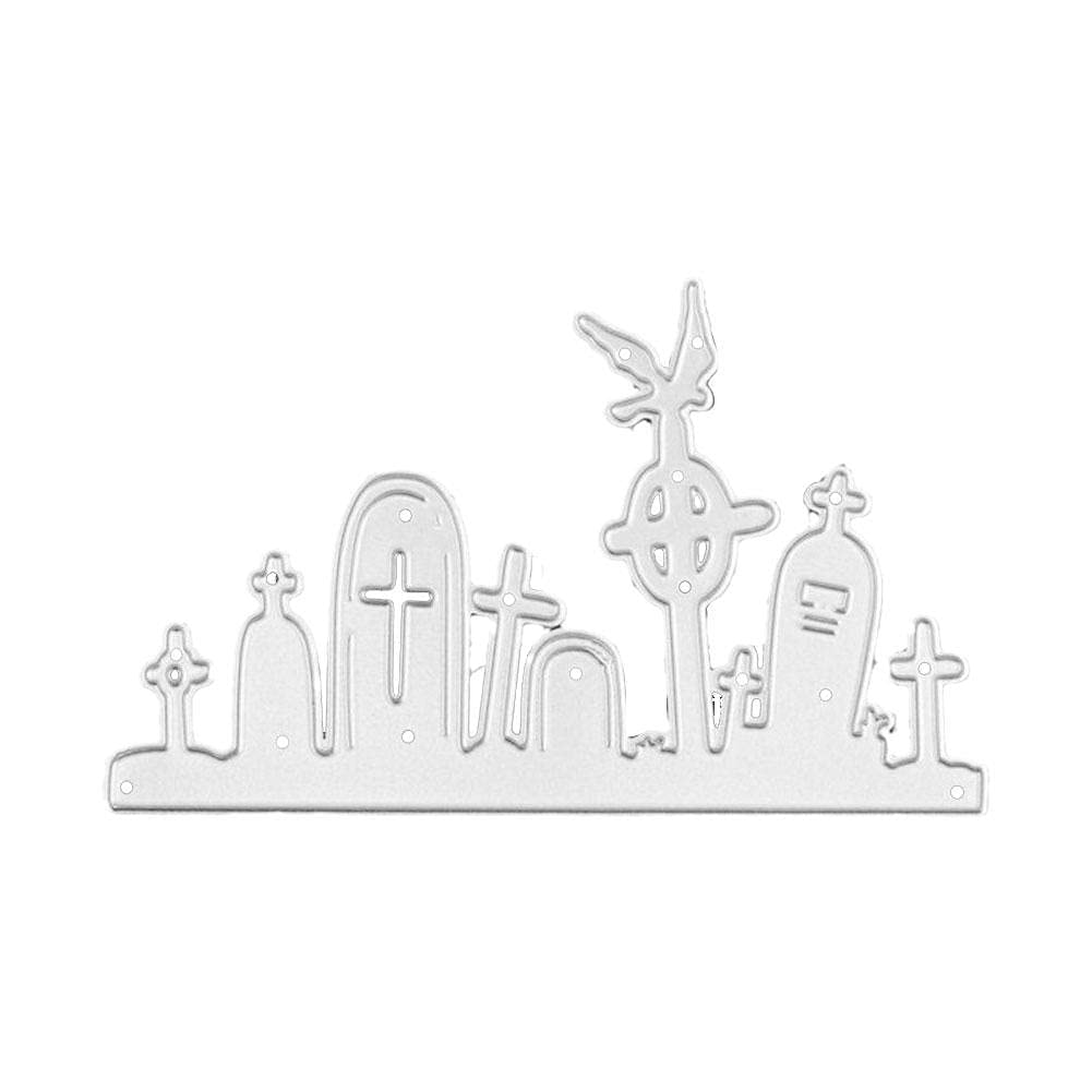 Halloween cutting dies tombstone shape metal cutting stencils templates tool mold for greeting scrapbook rd making diy crafts decorative home