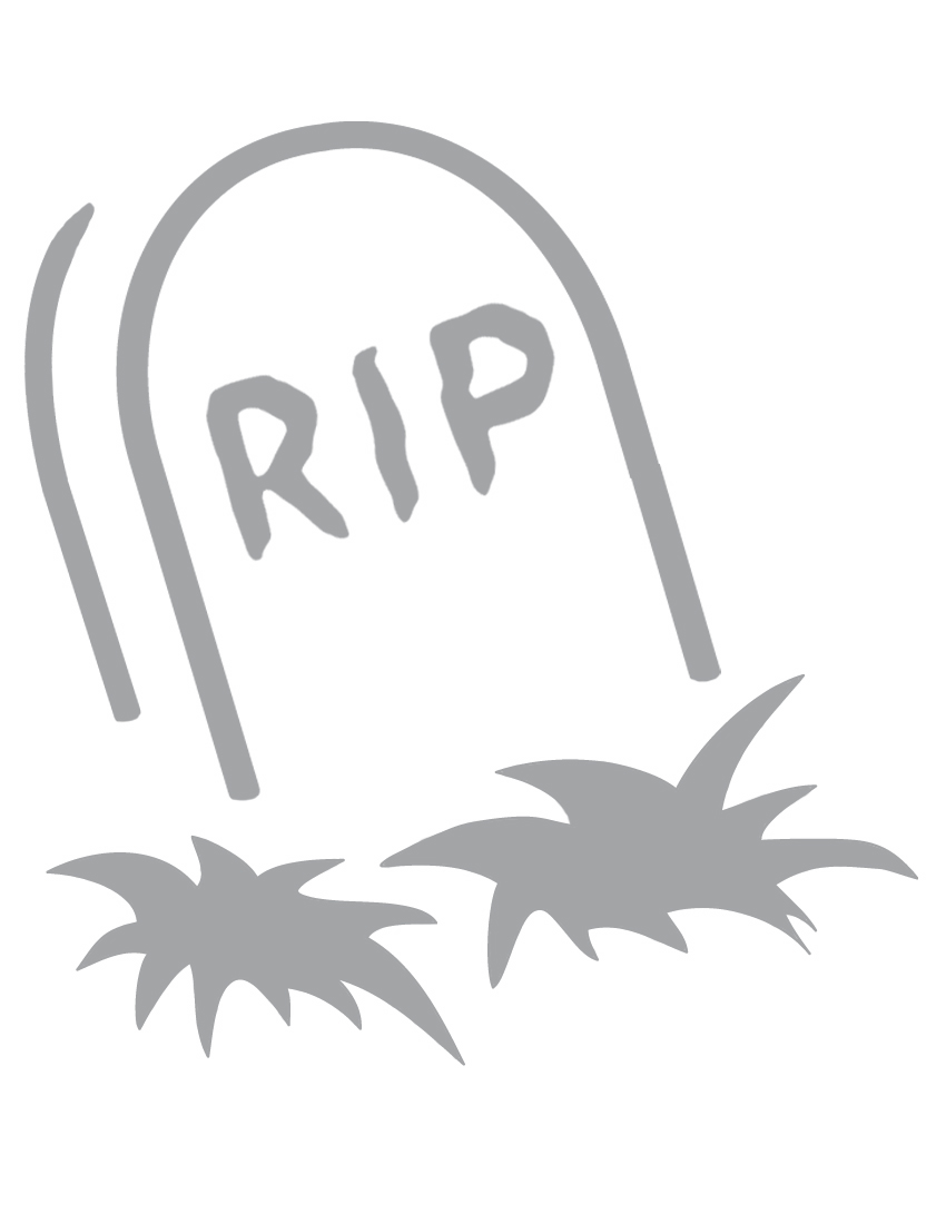 Printable gravestone stencil