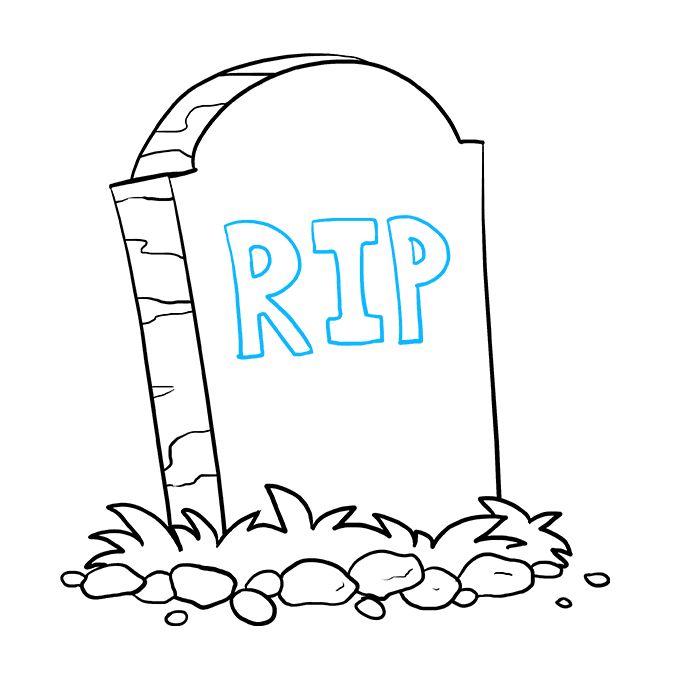 How to draw a tombstone