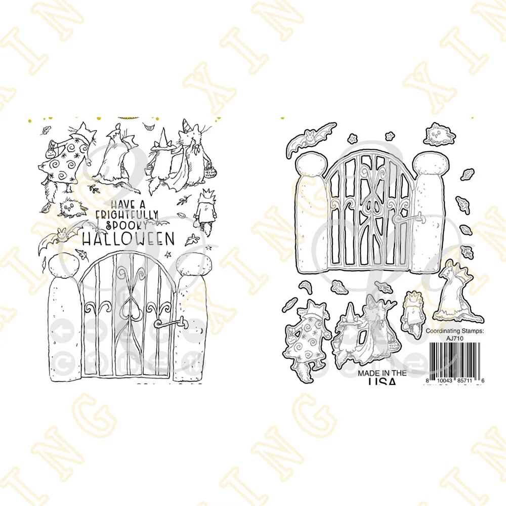 New halloween batty tombstone witch cutting dies stamps scrapbook diary decoration stencil embossing template diy greeting card