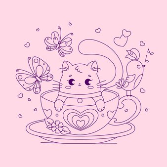 Page bung tomo line art character images