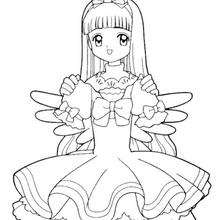 Tomoyo daidouji with a dress coloring pages