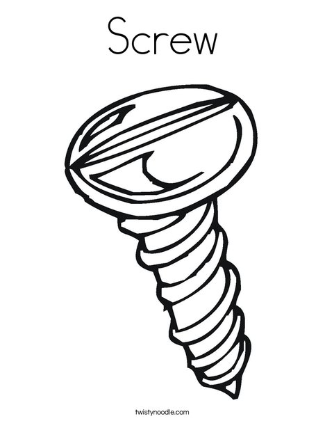 Screw coloring page