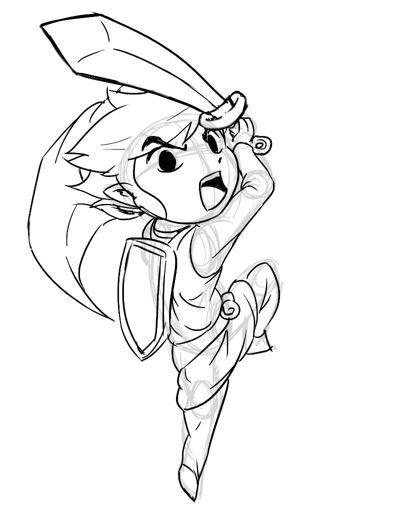 Toon link draw tutorial zelda amino