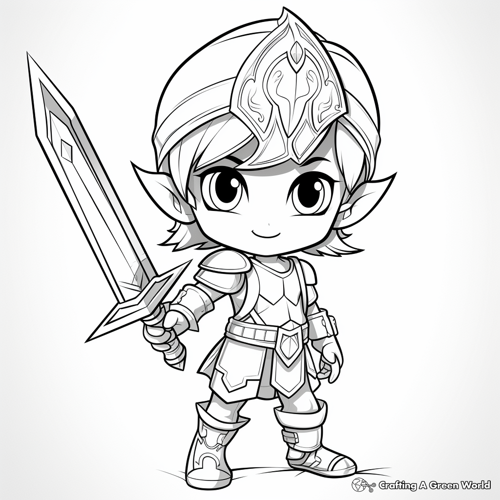 The legend of zelda coloring pages