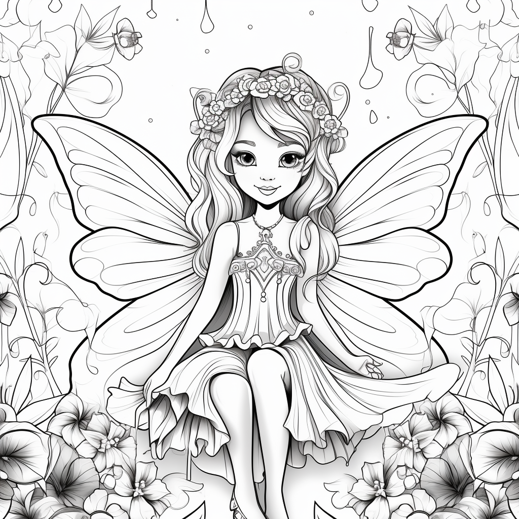 Tooth fairy coloring pages