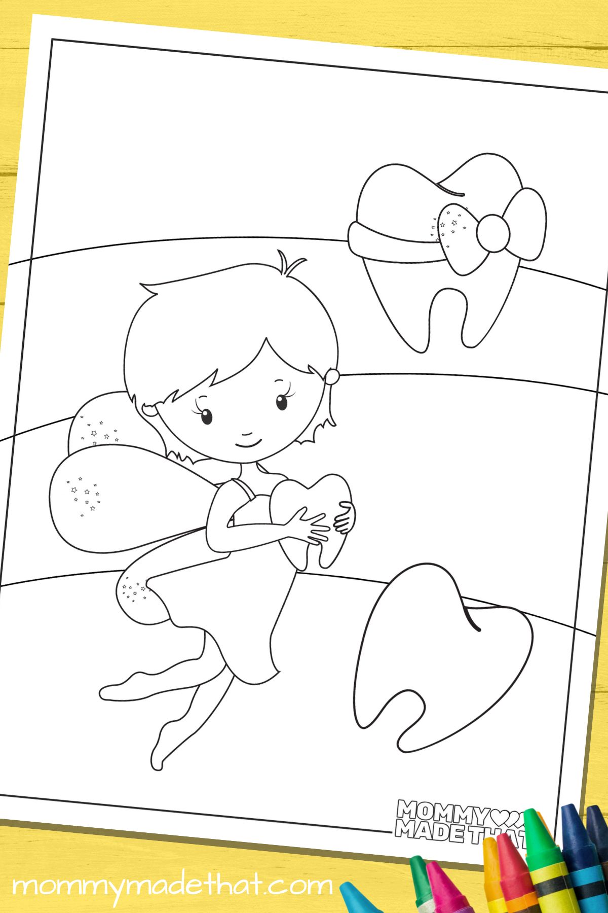Fun tooth fairy coloring pages for kids free printables