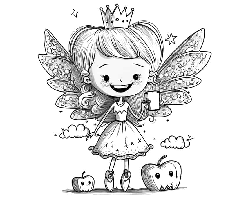 Fairy coloring pages