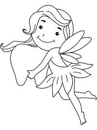 Tooth fairy coloring pages