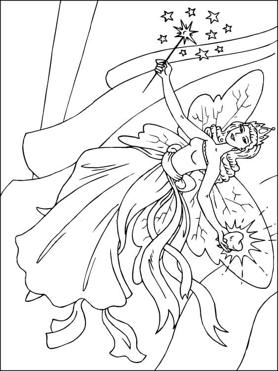 Coloring page tooth fairy
