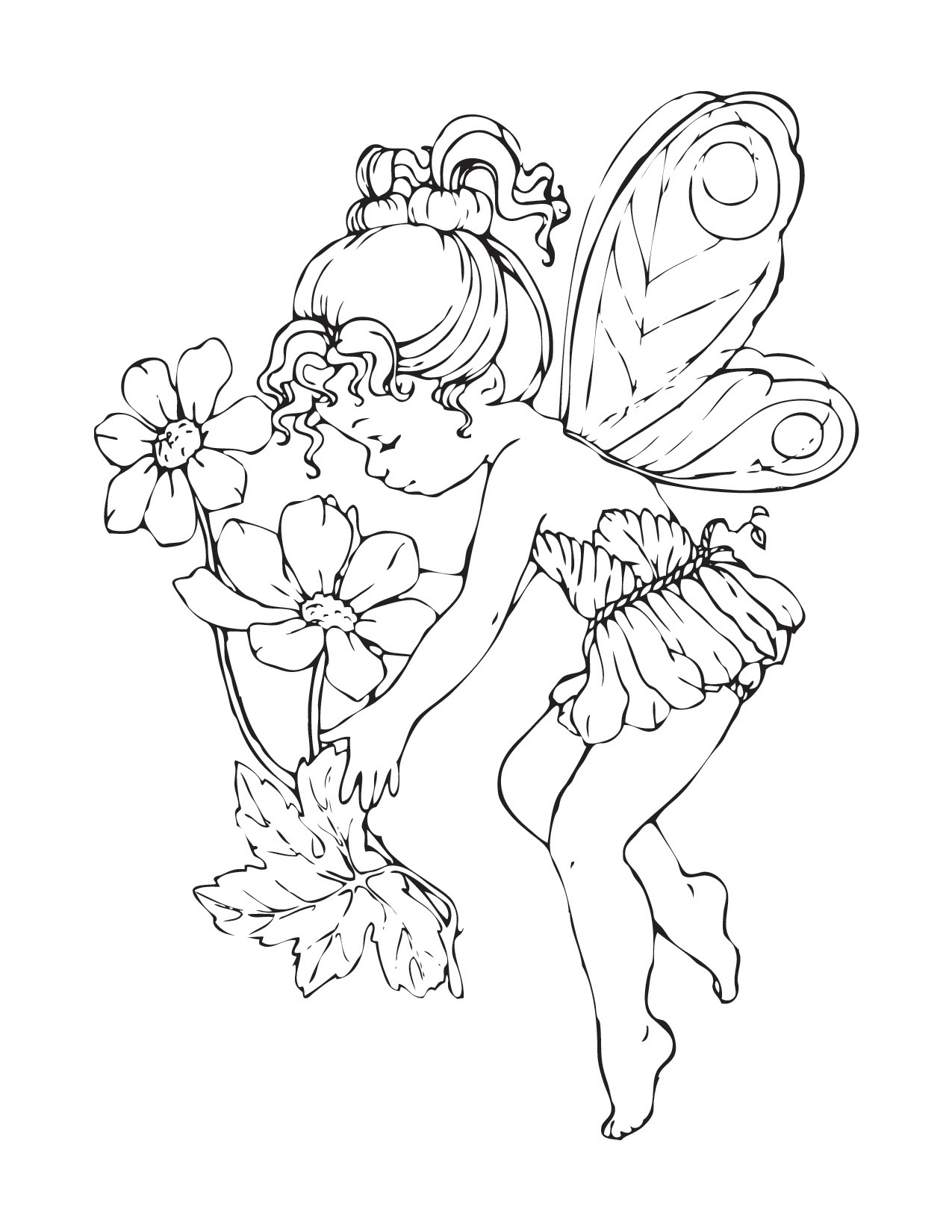 Free printable fairy coloring pages for kids