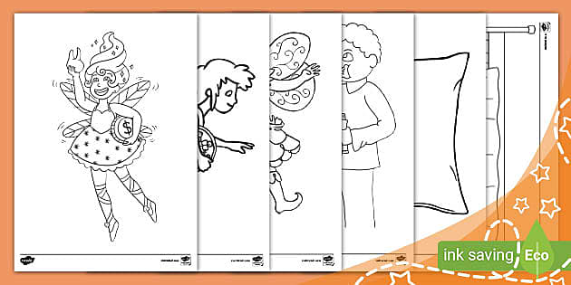 Brush your teeth tooth fairy colouring pages teacher made