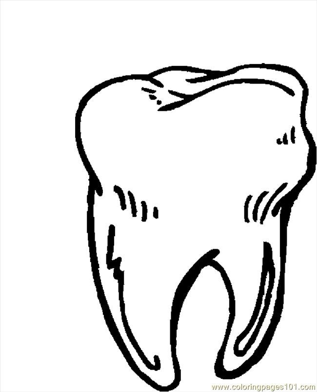 Tooth coloring page