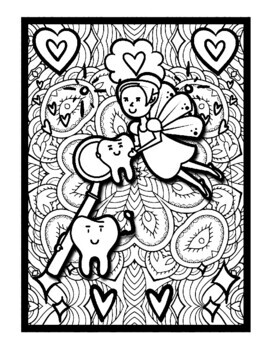 Tooth fairies mindfulness mandala coloring pages printable coloring sheets pdf