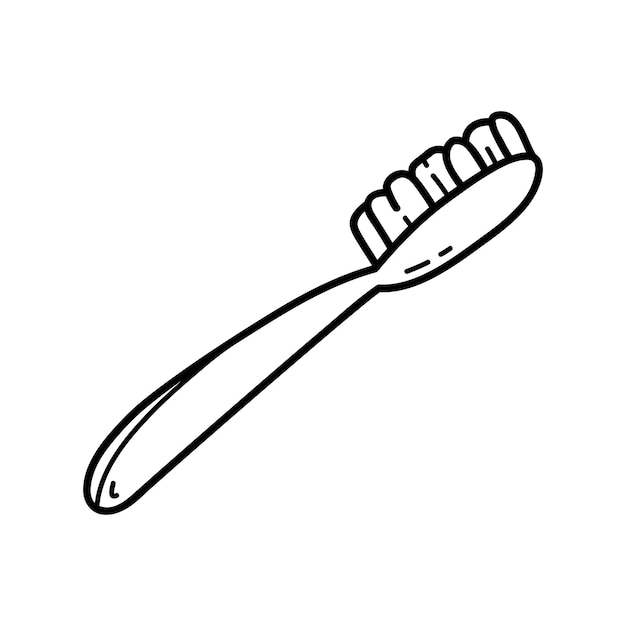 Premium vector coloring page with doodle toothbrush