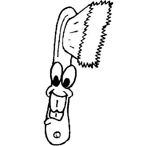 Toothbrush coloring page