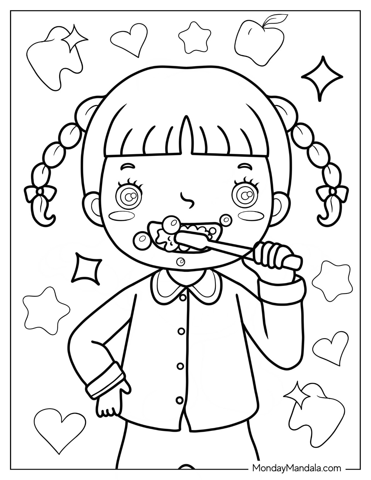 Dentist coloring pages free pdf printables