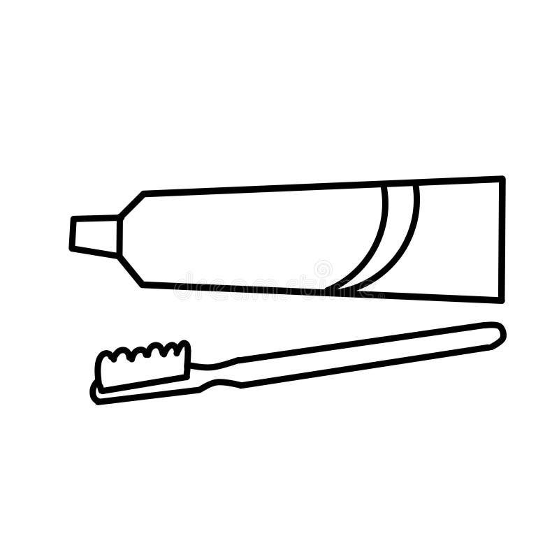 Toothbrush coloring stock illustrations â toothbrush coloring stock illustrations vectors clipart