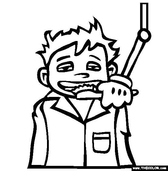 Autoatic toothbrush online coloring page