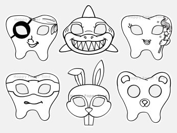 Dentist masks paper template
