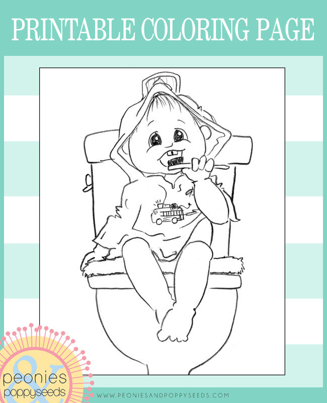 Free printable coloring page brushing teeth â dorky doodles