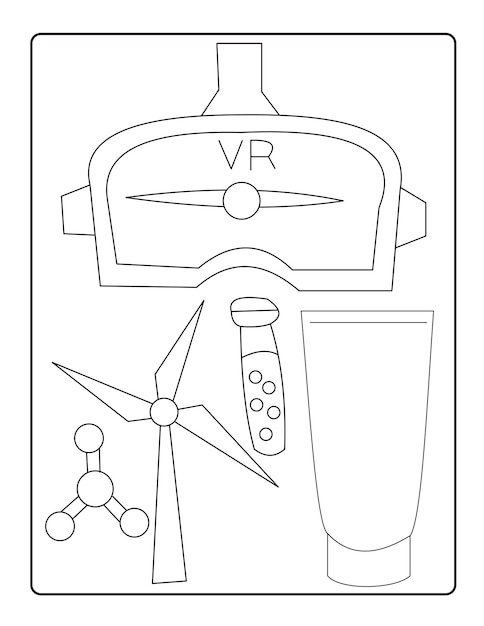 Premium vector vector coloring page with cute kawaii toothbrush and toothpaste funny teeth care characters dental themed outline clipart for children mouth hygiene illustration isolated on white background