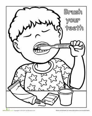 Words to live by brush your teeth worksheet education dental health preschool tooth preschool dental health activities