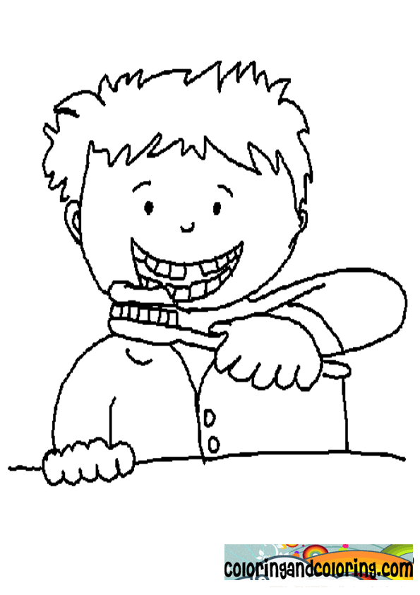 Tooth brushing coloring page health hygiene brush teeth kids brushing teeth cool coloring pages