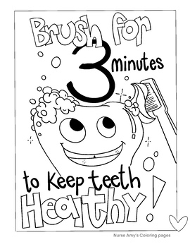 Brush your teeth coloring page tpt